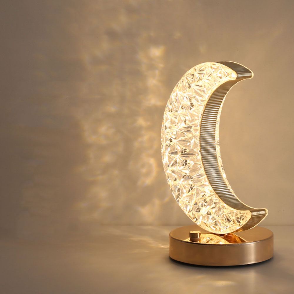 Crystal Crescent Moon Lampe