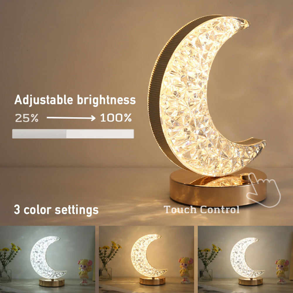 Crystal Crescent Moon Lampe