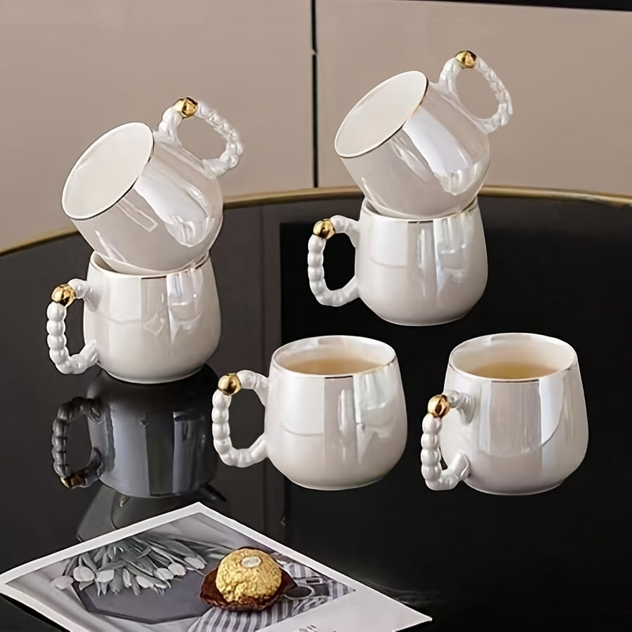 European Pearl Glazed Porcelain Tea Set