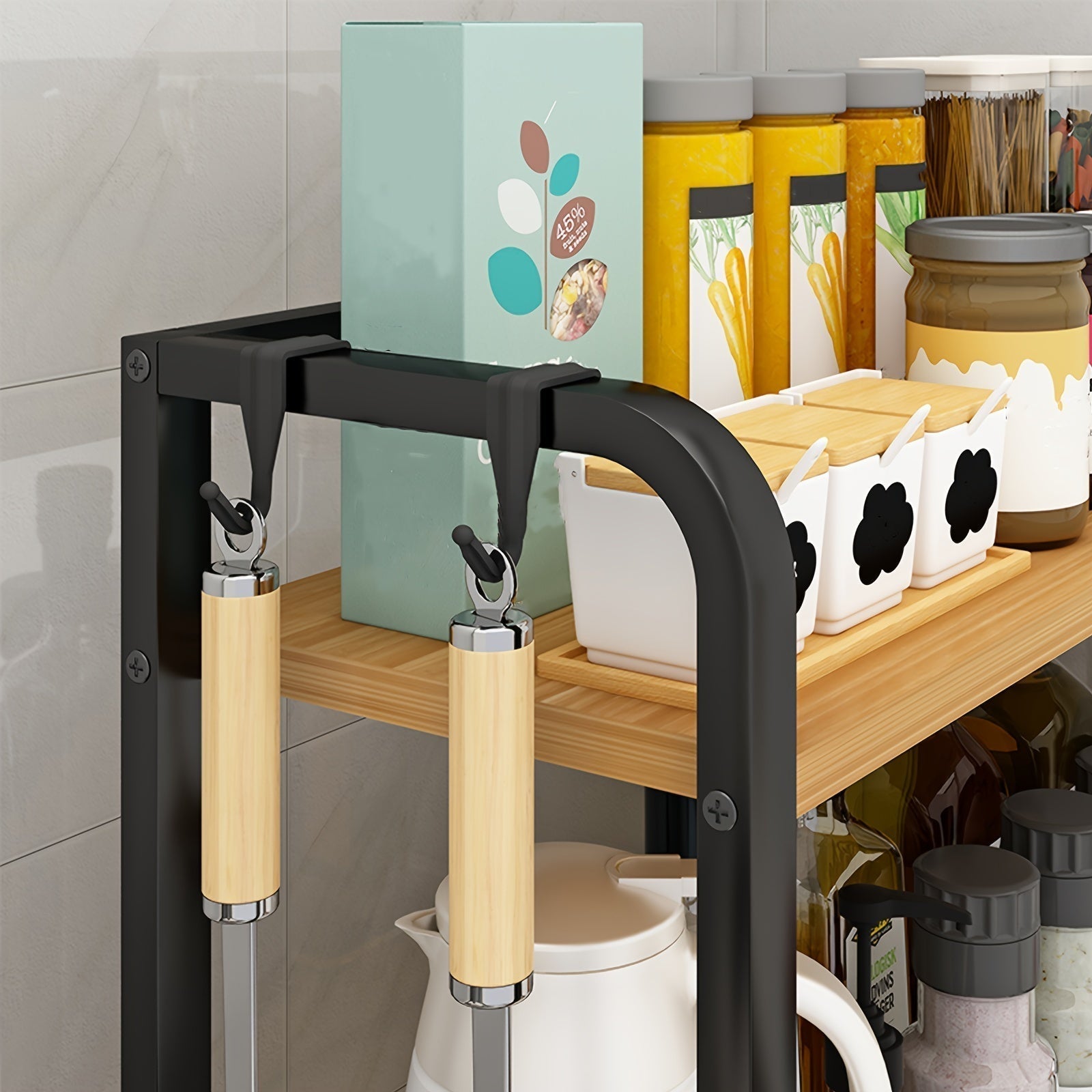 Estante de almacenamiento de cocina - Spicify - Acero inoxidable - Organizador de encimera