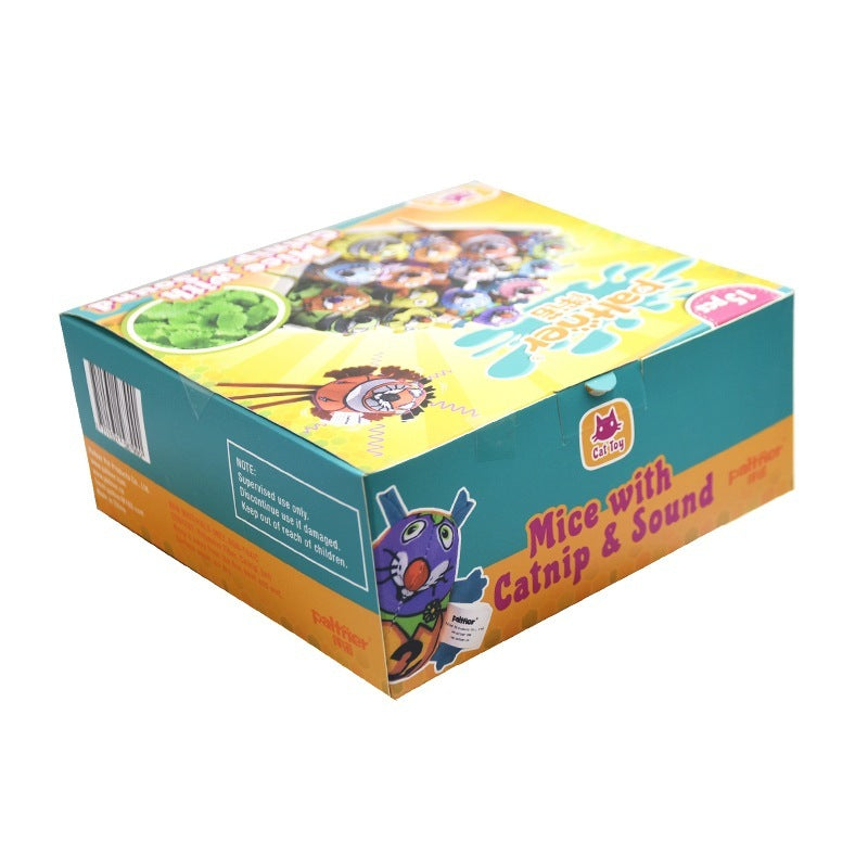 Catnip Craze Set: Kleurrijke pluche muizen met belletjes (15-pack)