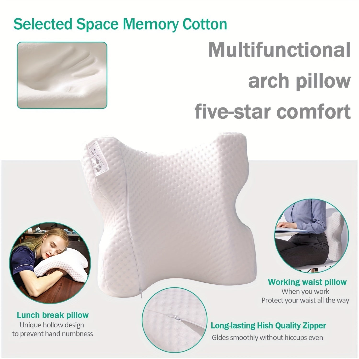 Purely Curved Memory Foam Pillow