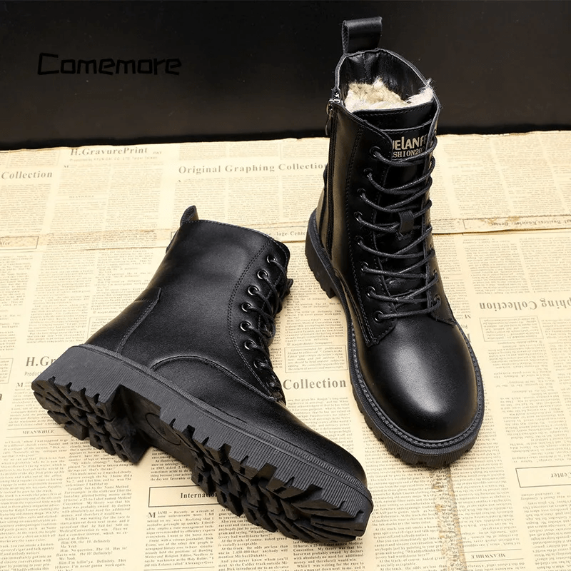 Respect | Bottes en cuir et fausse fourrure