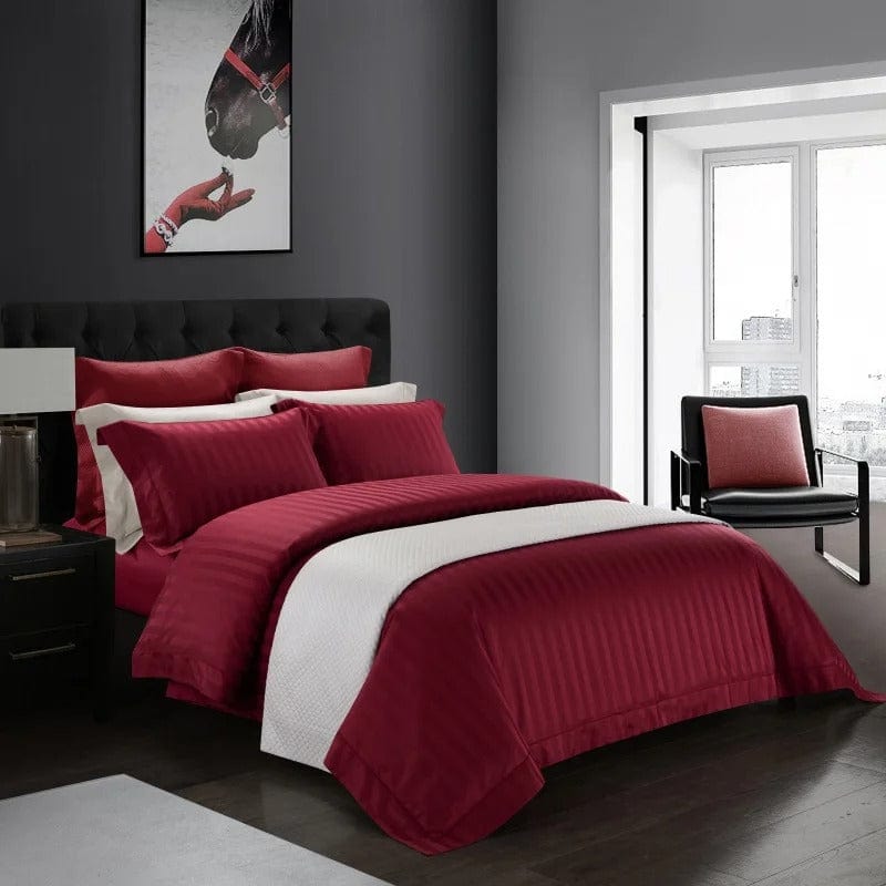 Prestige Wine Duvet Cover Set (Egyptian Cotton)