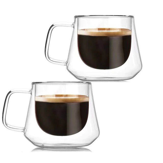 Double Glass Coffee Mug