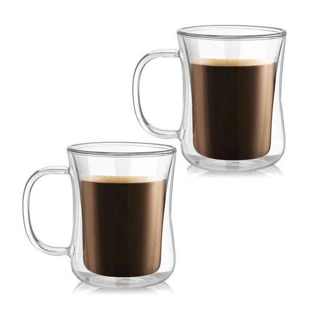 Double Glass Coffee Mug