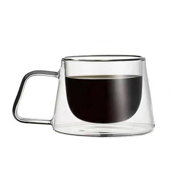 Double Glass Coffee Mug