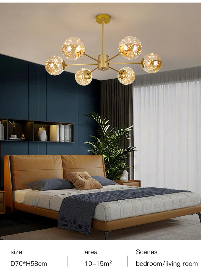 NobleLuminance - Glass Ball Chandelier