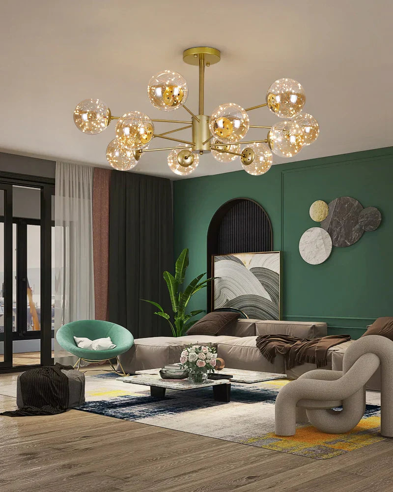 NobleLuminance - Glass Ball Chandelier