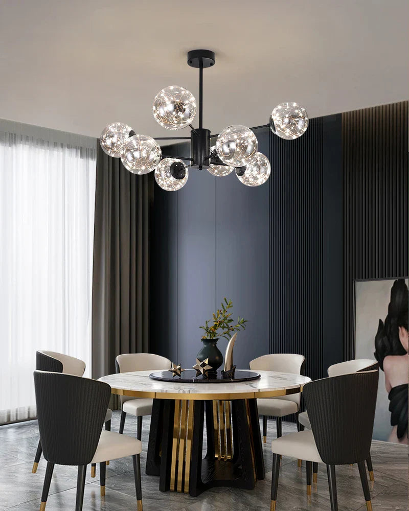 NobleLuminance - Glass Ball Chandelier