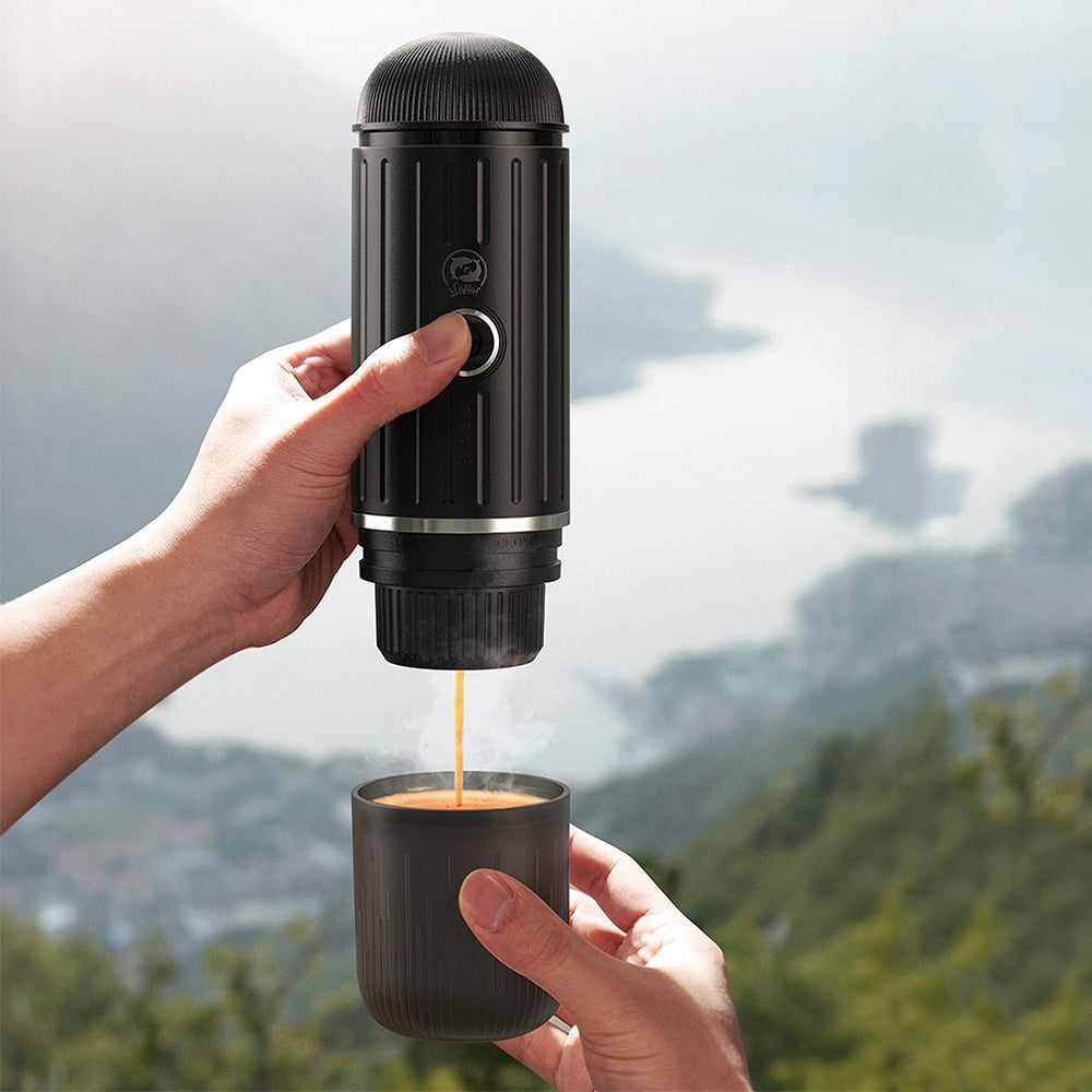 Machine à espresso électrique portable auto-chauffante avec chargeur USB-C – Compatible avec le café moulu et les capsules Nespresso