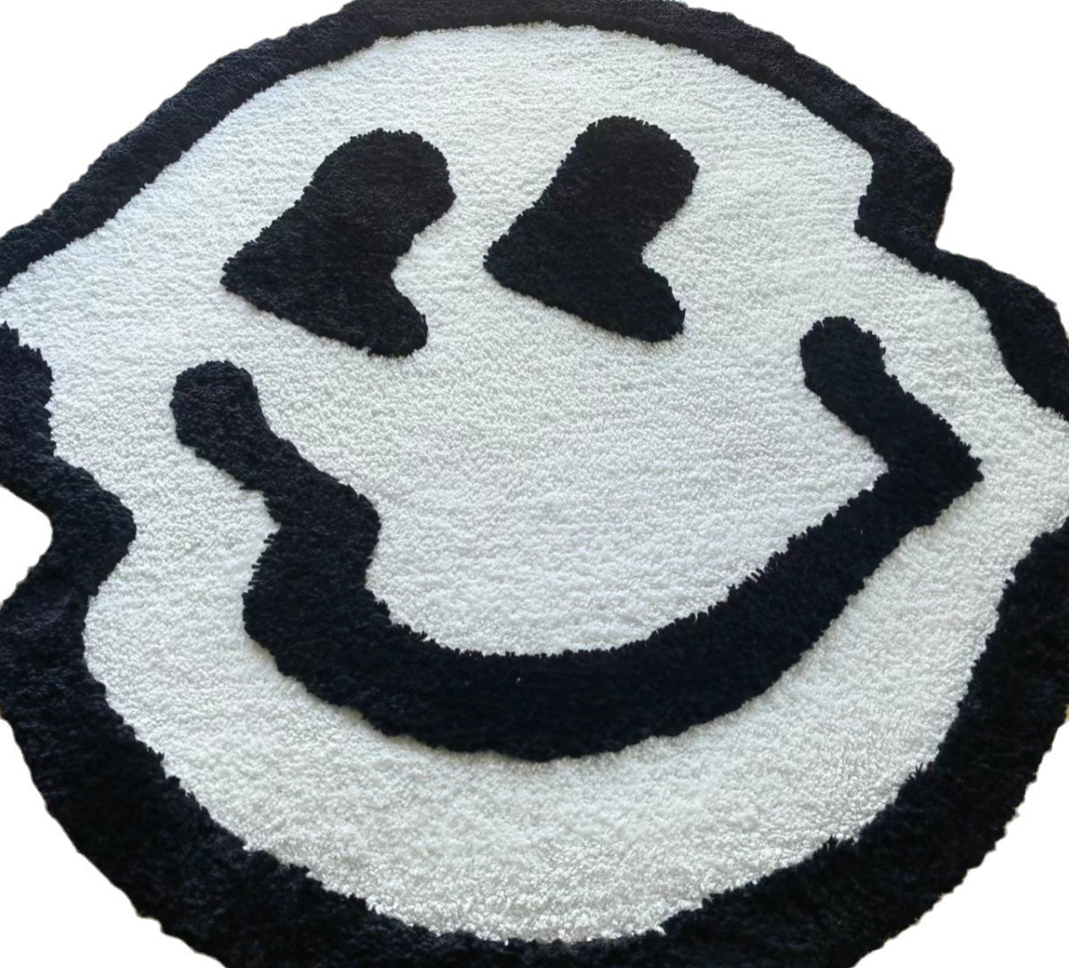 Melted Smiley Fluffy Rug