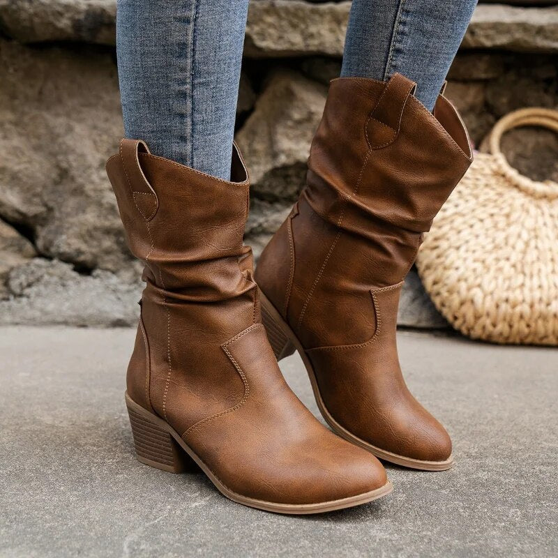 Bottes en cuir cowboy Taylor