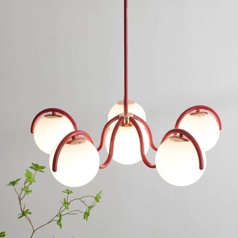 Scarlet Curve Glas Globe Fixture