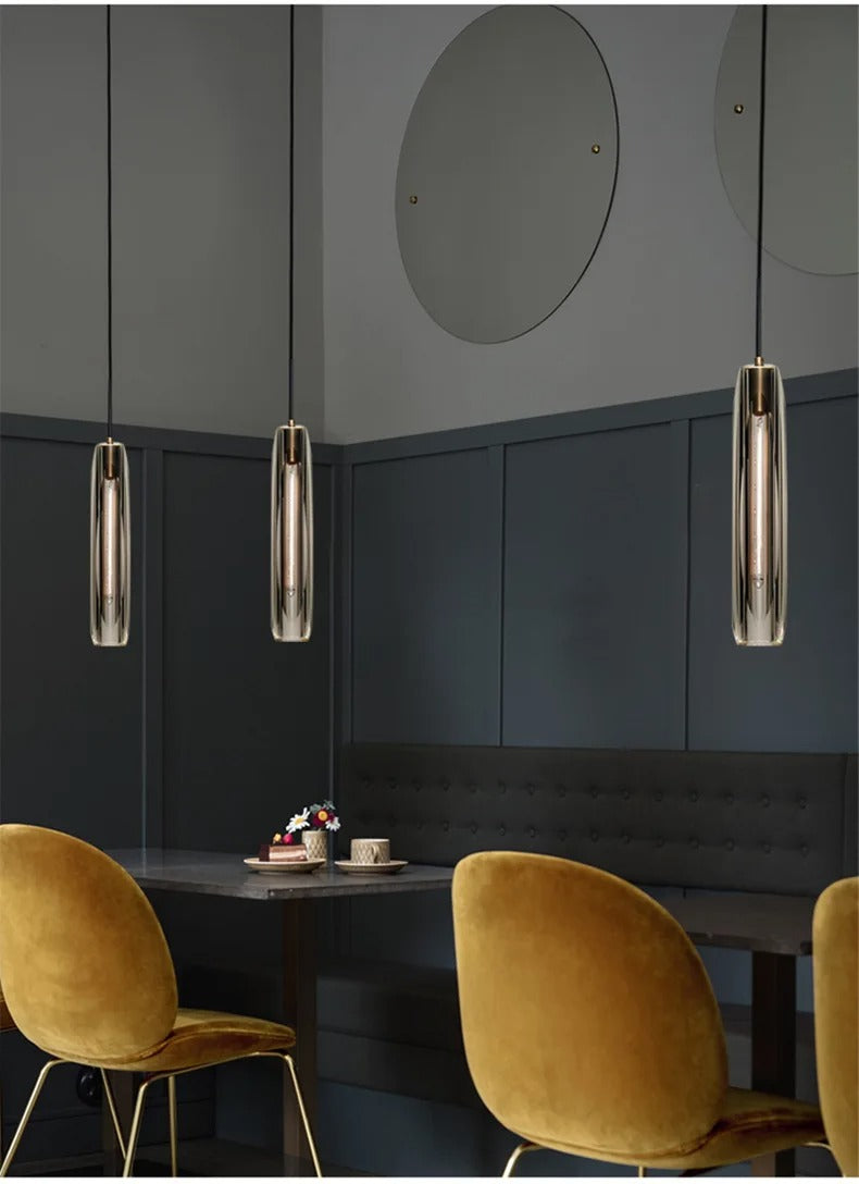 Single Benine - Postmodern Full Copper + K9 Crystal LED Pendant Lights