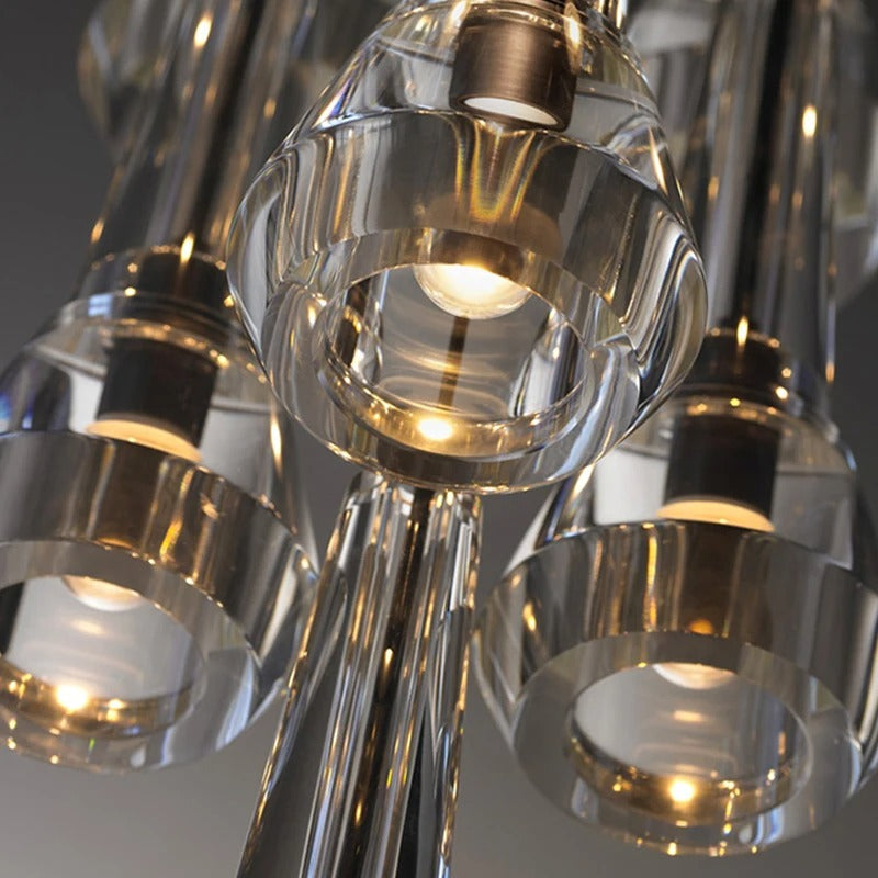 Single Benine - Postmodern Full Copper + K9 Crystal LED Pendant Lights