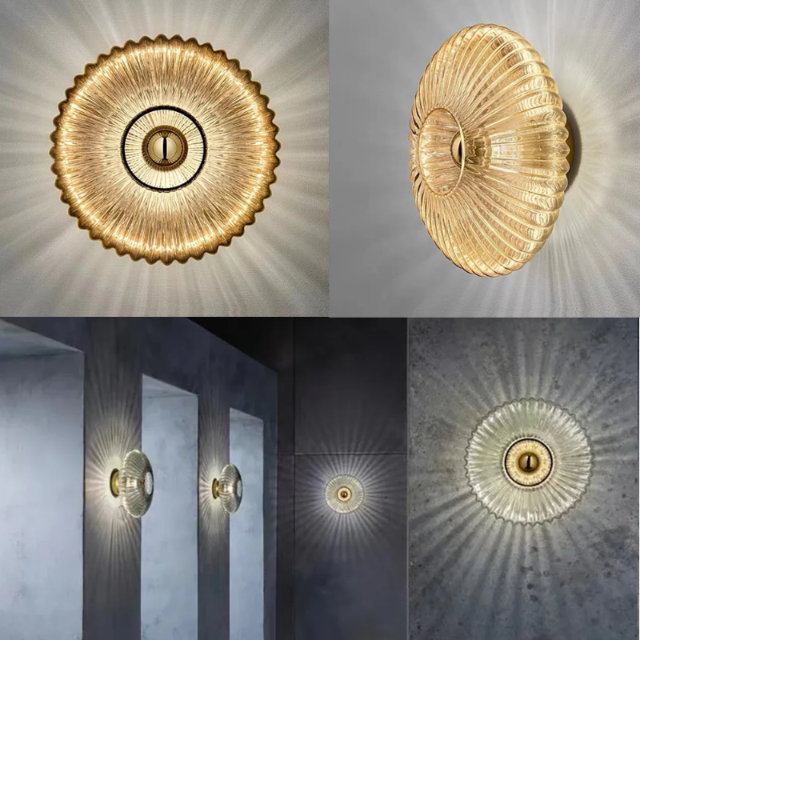 NimbusFlux - Wall lamps glass Ripple Lights