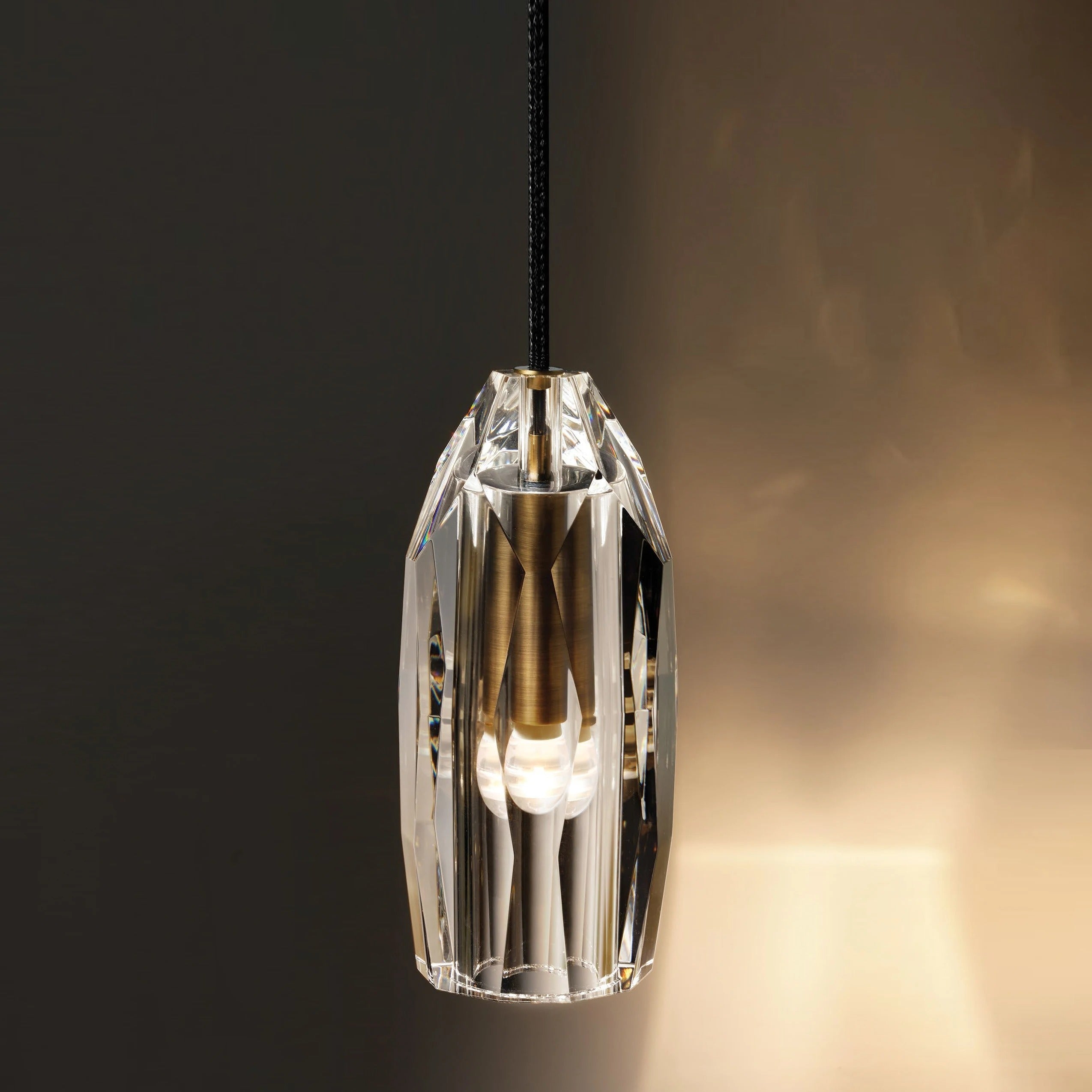 Single Benine - Postmodern Full Copper + K9 Crystal LED Pendant Lights