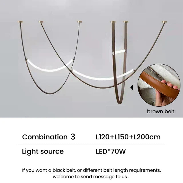 Modern Nordic Belt Chandelier