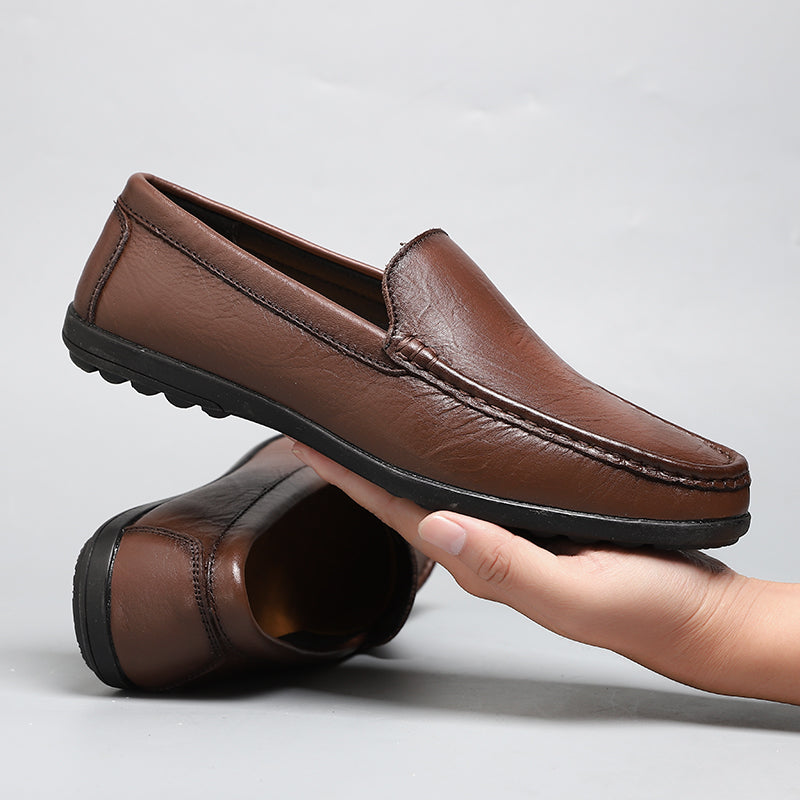 Brown leather loafers/shoes - Luca