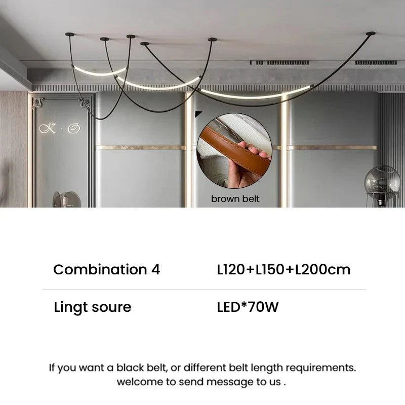 Modern Nordic Belt Chandelier