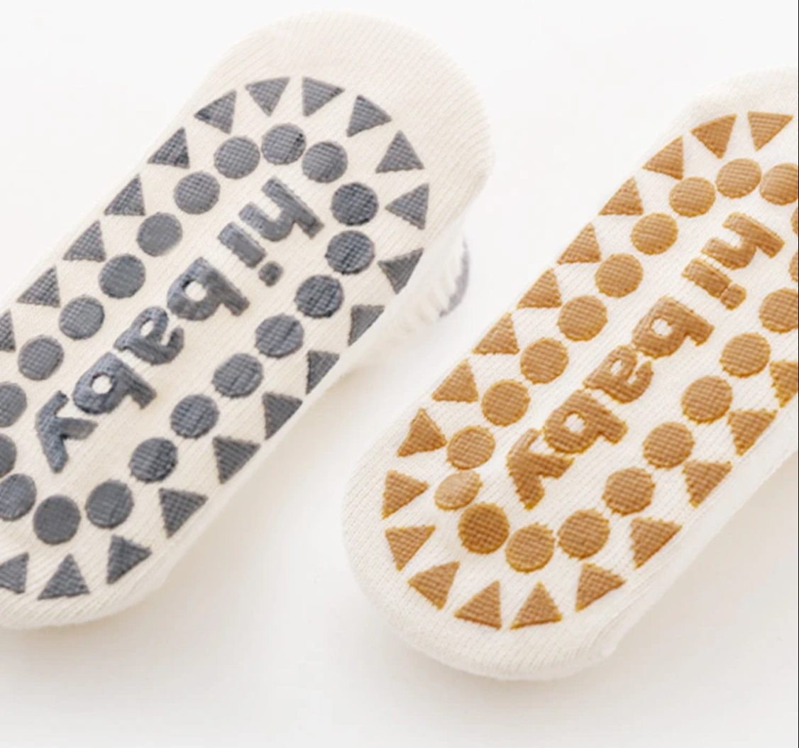 Chaussettes antidérapantes pour bébé, 3 paires