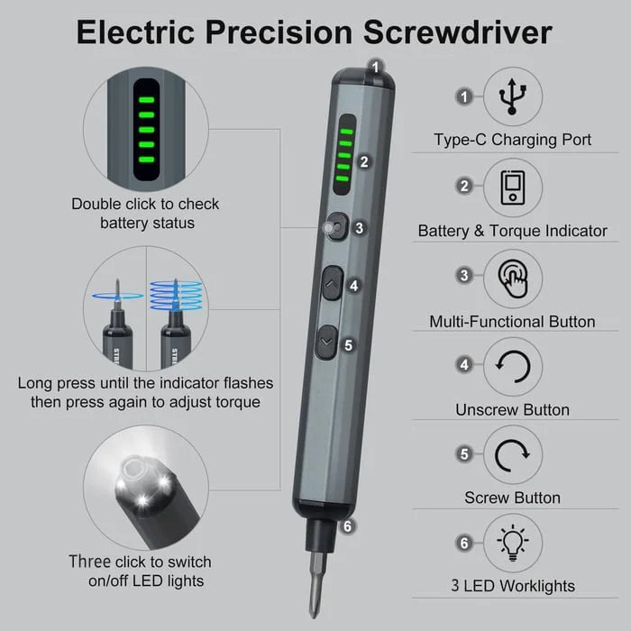 68-in-1-Präzisions-Elektroschraubendreher-Set