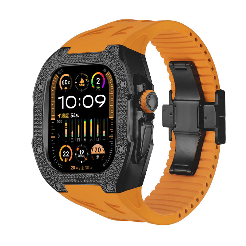 RM7006 Titanium 5A Zircon Case Retrofit Kit For Apple Watch Ultra