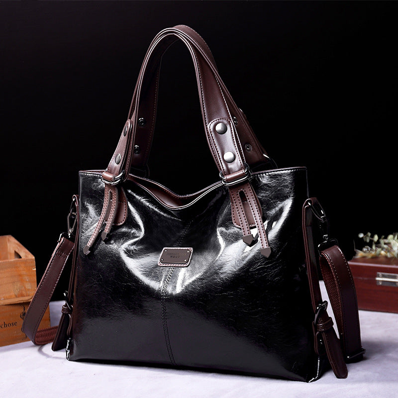 Casual Woman's Leather Handbag