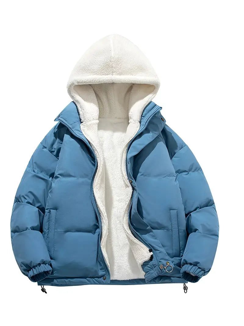 Eagle - Casaco de inverno com capuz em fleece aconchegante