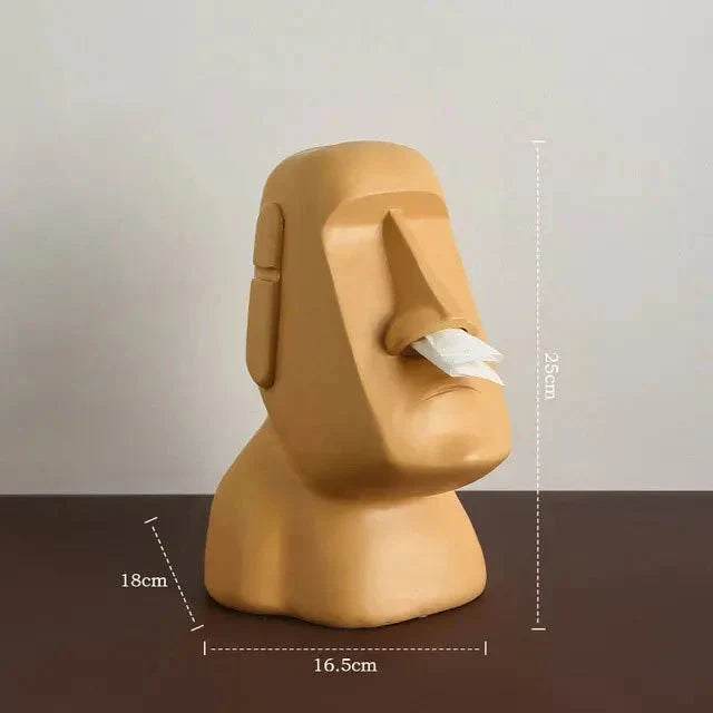 Easter Island Style Statue Design Tissue Box