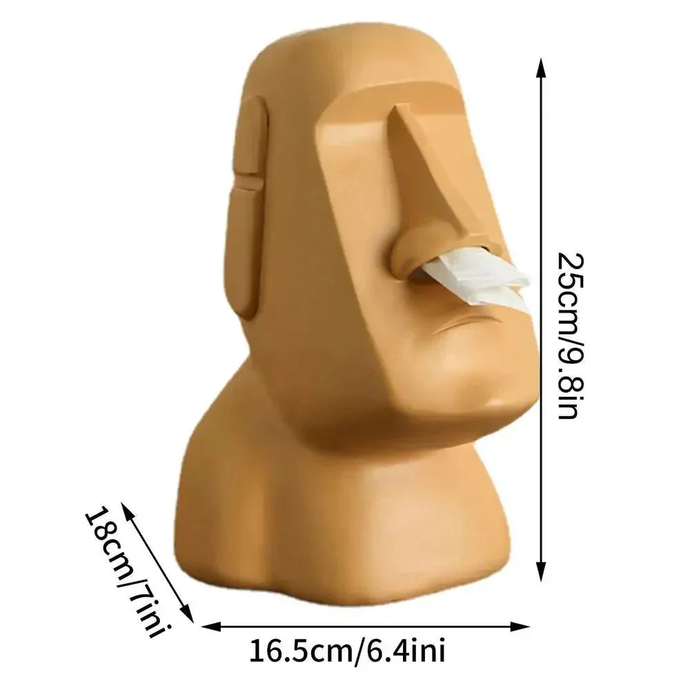 Easter Island Style Statue Design Tissue Box