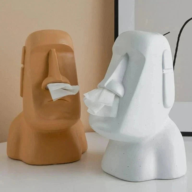 Påskeøy-stil statue Design Tissue Box