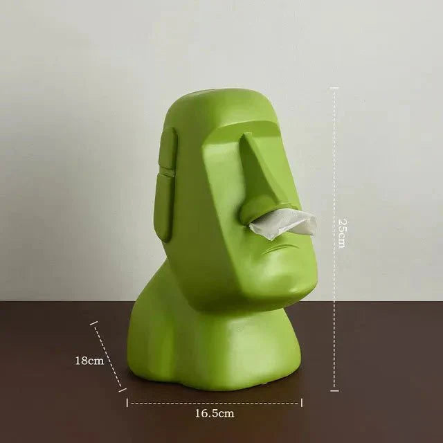 Easter Island Style Statue Design Tissue Box