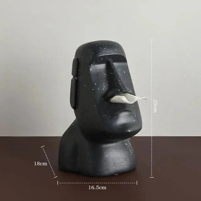 Easter Island Style Statue Design Tissue Box