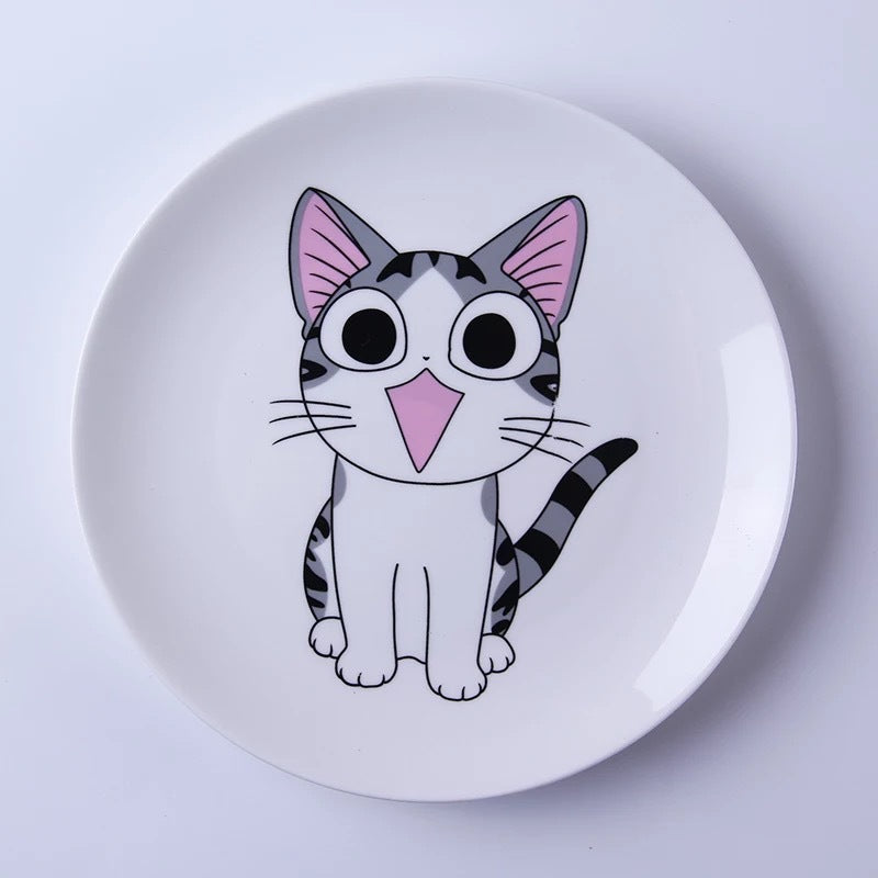 WhiskerWonder Cartoon Cat servies