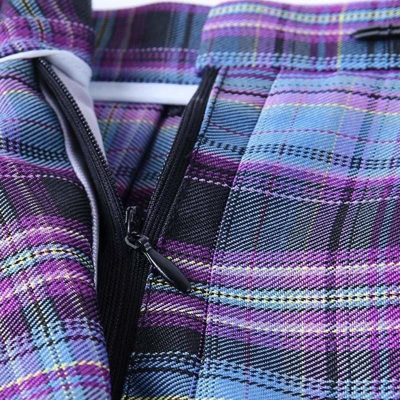 Electric Plaid Skirt (17 Colors)