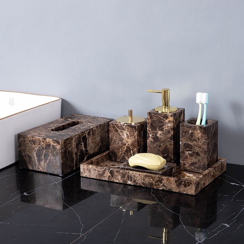 Kolekce koupelnového nábytku Emperador Dark Marble