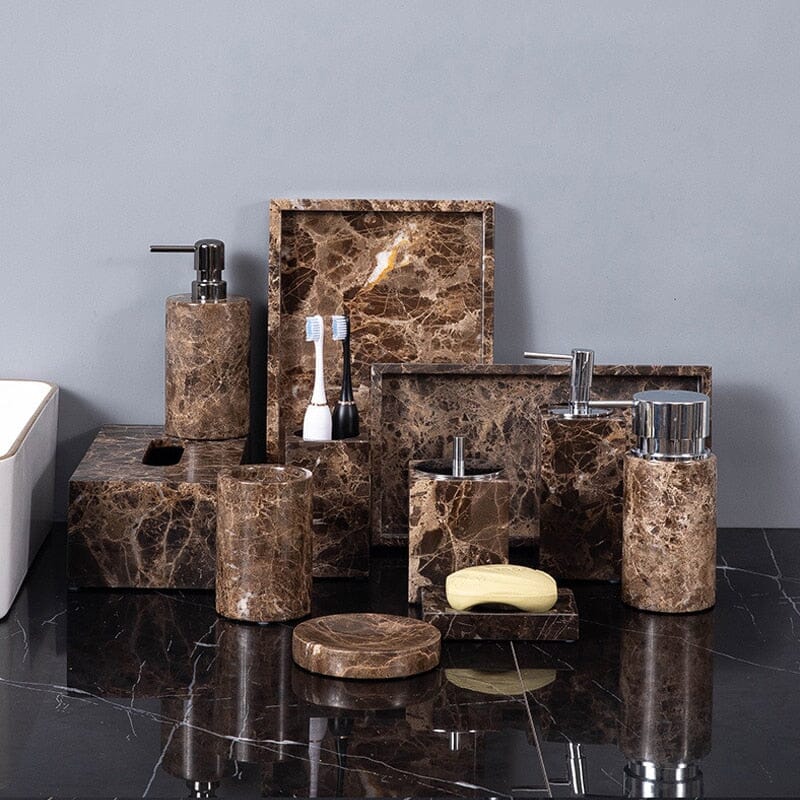 Kolekce koupelnového nábytku Emperador Dark Marble