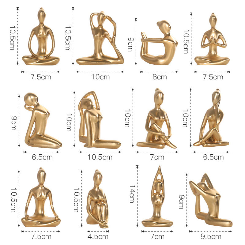 Décor de postures de yoga abstraites