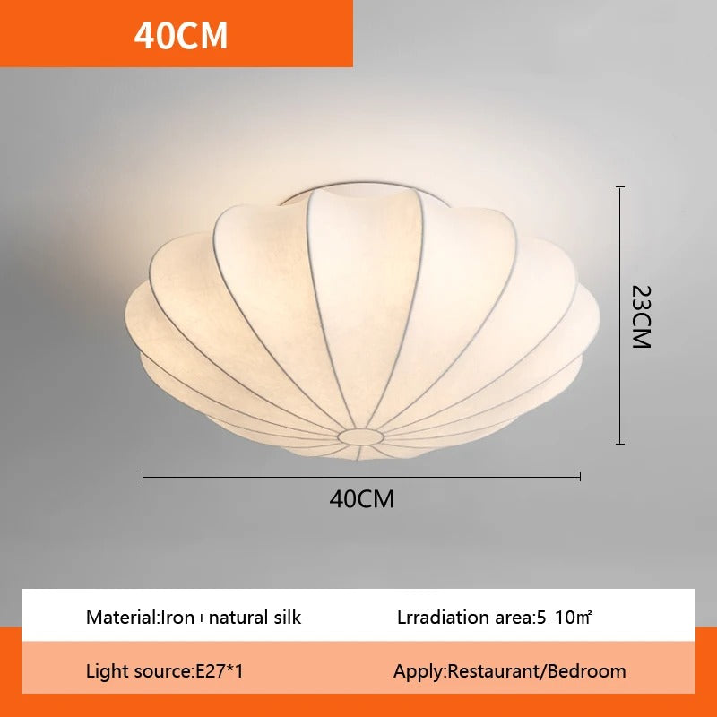 Lumière de plafond en soie Zen Glow