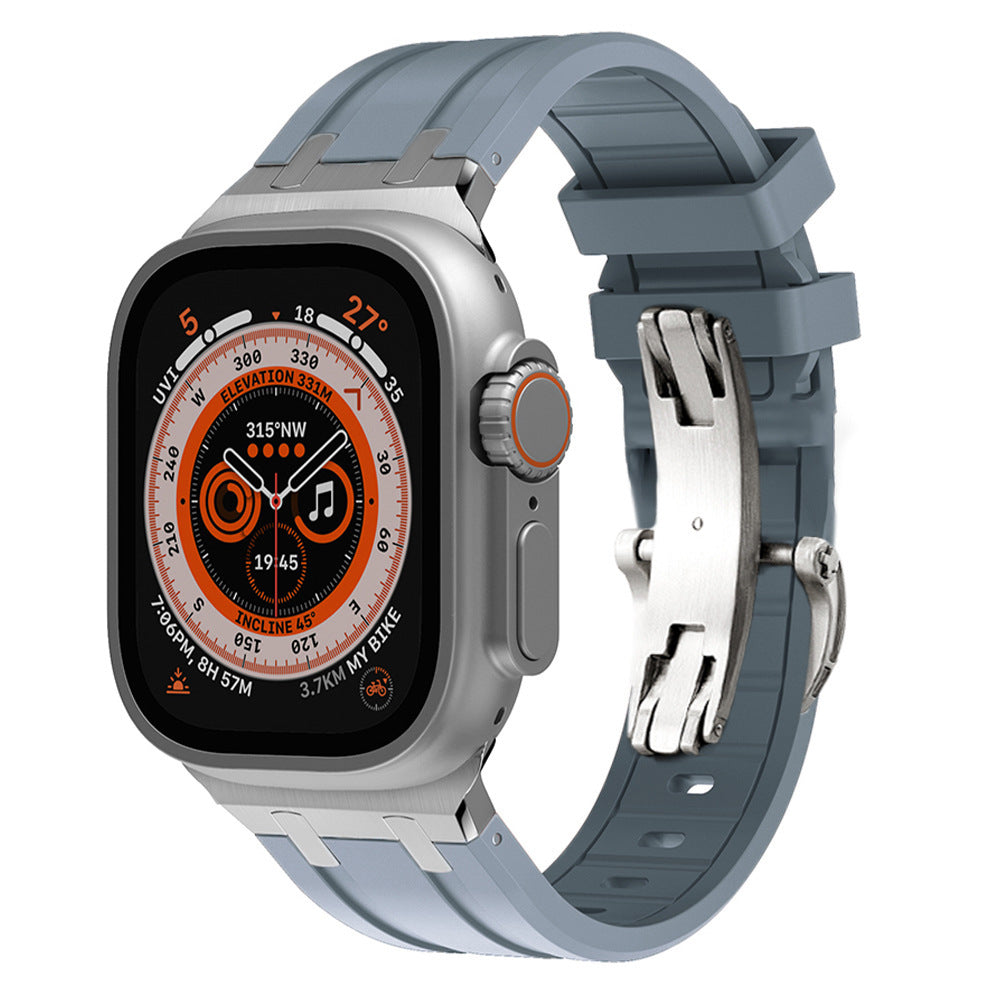 NOVA Pulseira Grossa de Silicone com Adaptador de Titânio para Apple Watch