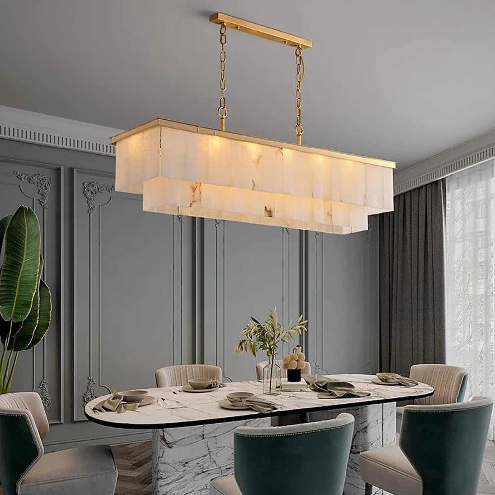 Golden Horizon Marble Chandeliers