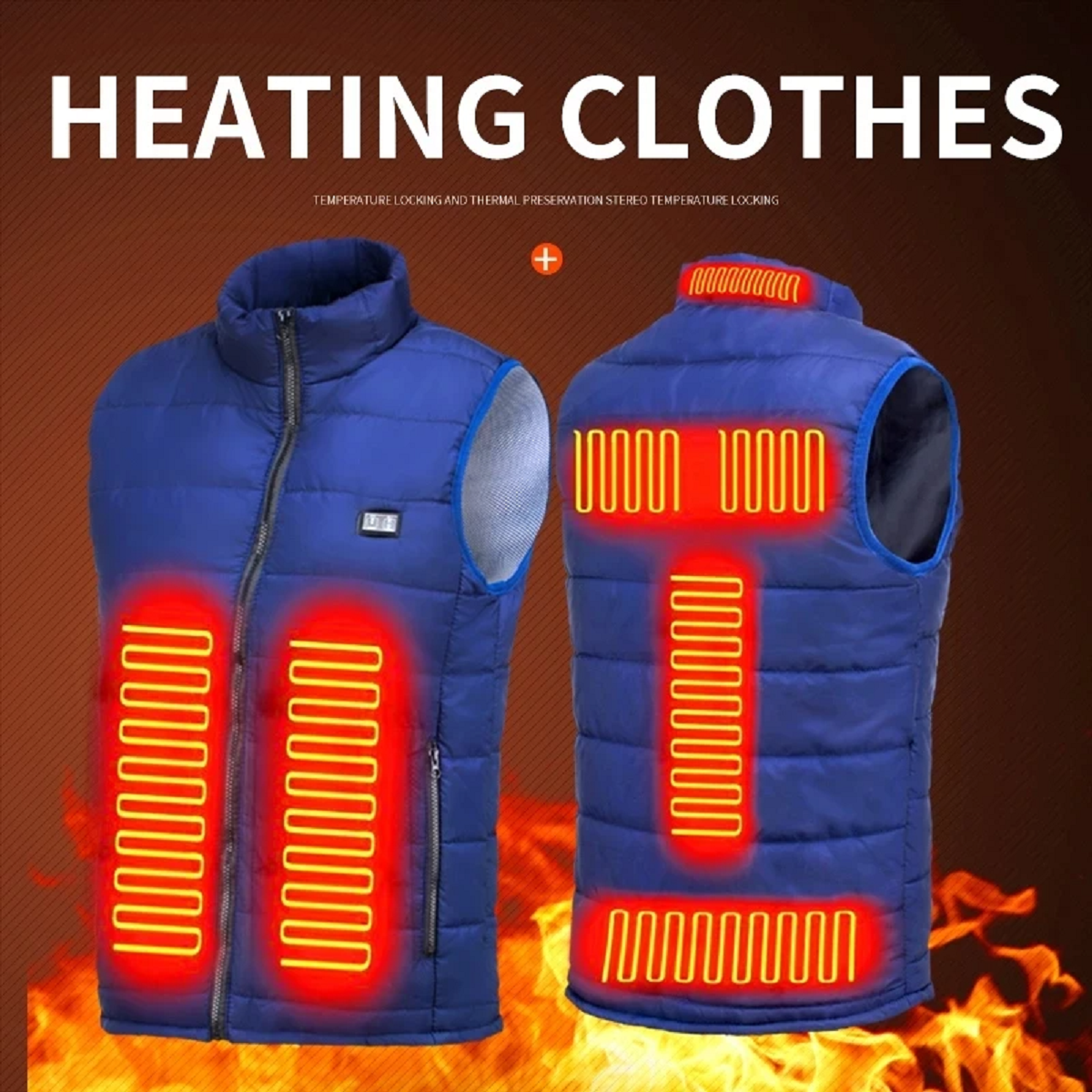 Ultra-Warm Gilet - Opvarmet Vest Jakke Elektrisk Opvarmet Thermal