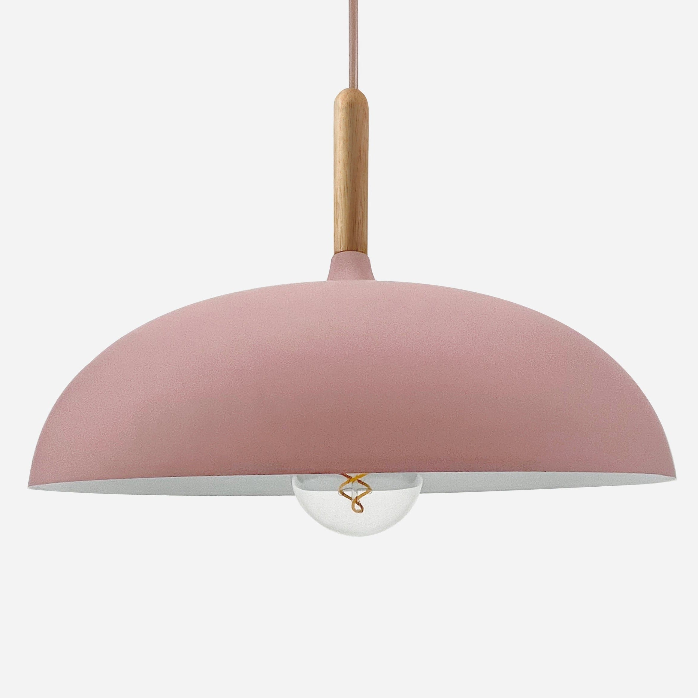 Soft Pastel Palette Pendant Lights in Metal & Wood