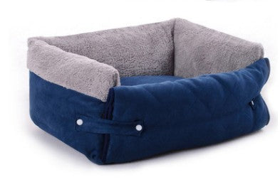 Flip Pet Haven: Cozy Nest Bed with Blanket