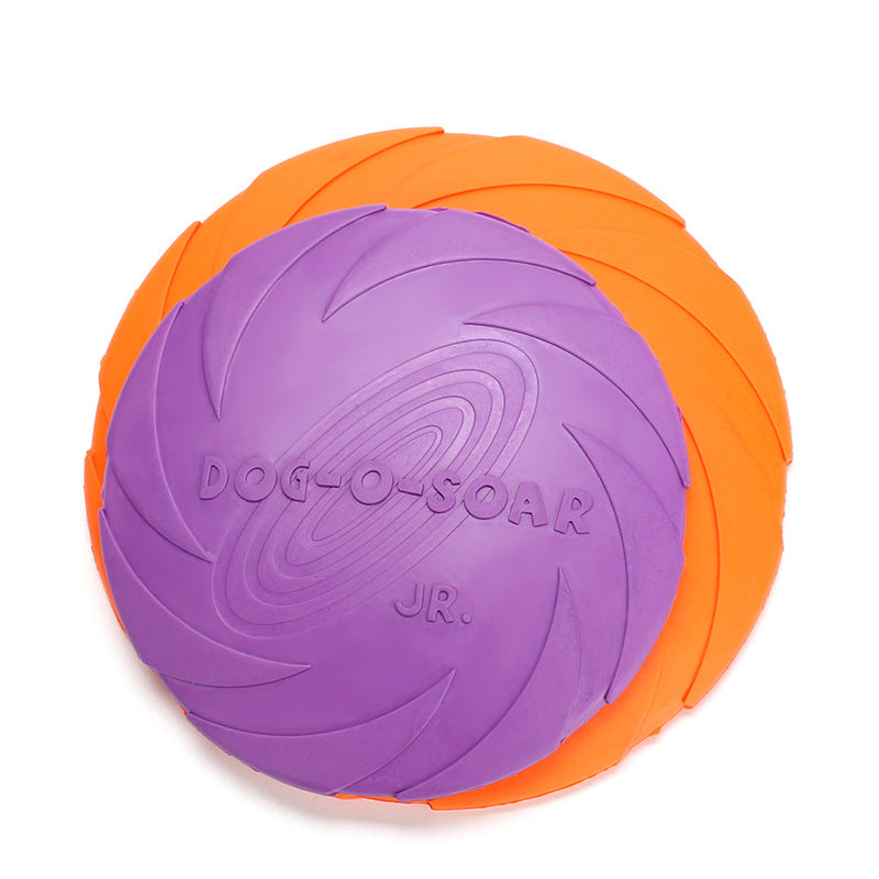 Fly & Fetch Frisbee: Durable Rubber Training Toy for Dogs