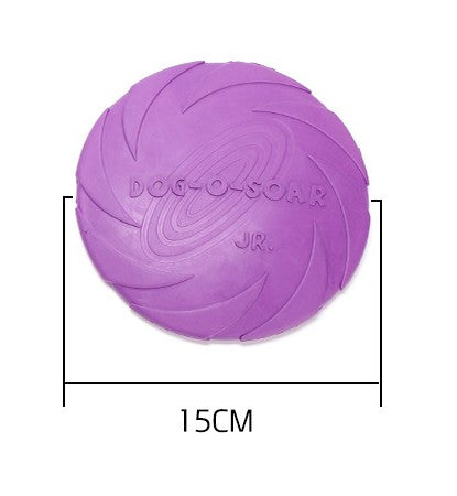 Fly & Fetch Frisbee: Durable Rubber Training Toy for Dogs