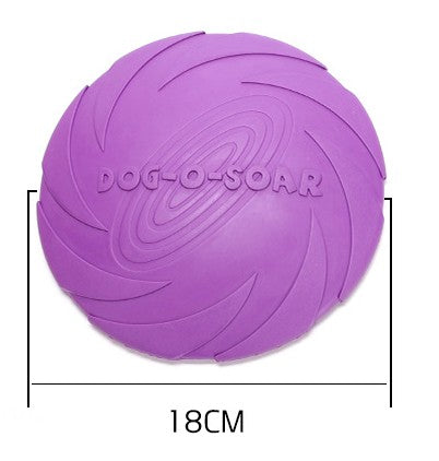 Fly & Fetch Frisbee: Durable Rubber Training Toy for Dogs