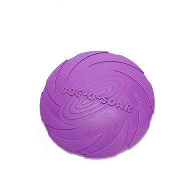 Fly & Fetch Frisbee: Durable Rubber Training Toy for Dogs